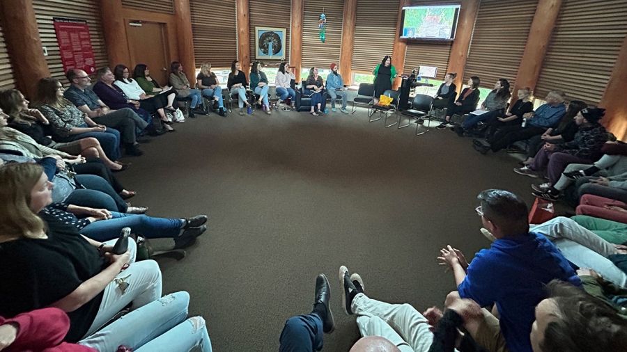 In mid-June, historian Laurie Arnold presented a workshop on the Sinixt at the Gathering Place on the Castlegar Campus.