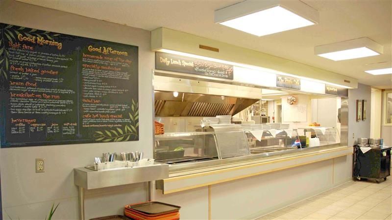 The servery area in the Ripple Café on the Castlegar Campus